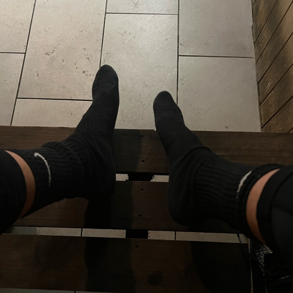 Black Nike gym socks